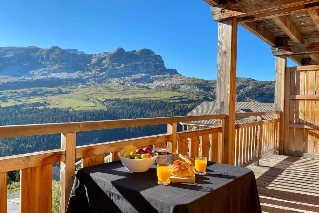 Vue Panoramique Sur Les Montagnes Plein Sud - T2 Skis Aux Pieds, Piscine & Spa Flaine Exterior photo