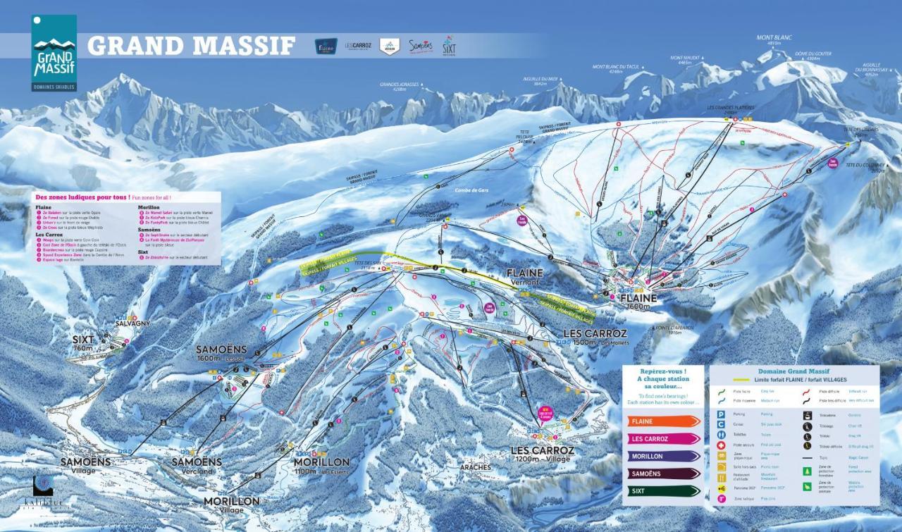 Vue Panoramique Sur Les Montagnes Plein Sud - T2 Skis Aux Pieds, Piscine & Spa Flaine Exterior photo